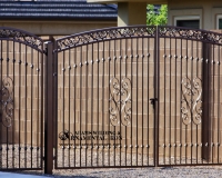 Heart scolls driveway gate