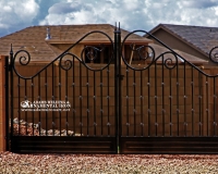 large scroll driveway gate