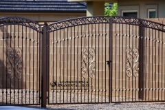 Heart scolls driveway gate