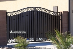 driveway gate with solid steel back comp