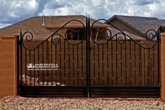 large scroll driveway gate