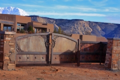 Spanish ranch driveway gate