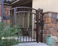 bronze courtyard gate
