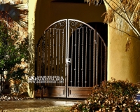 curved gate with arch
