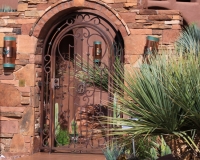 rust patina courtyard gate