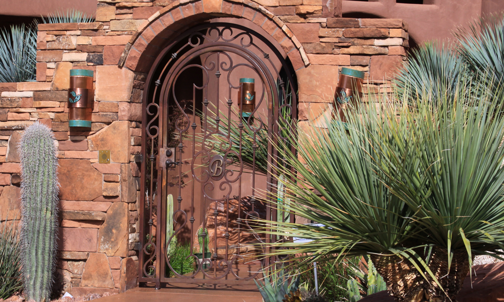 rust patina courtyard gate