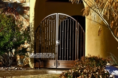curved gate with arch