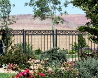 fence with cast scrolls