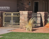 Southwest courtyard fence