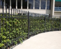 Fence with spear head pickets