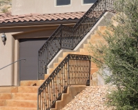 Ornamental iron stair rail