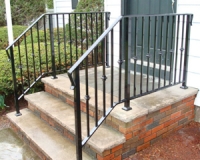 Stair railings with collars