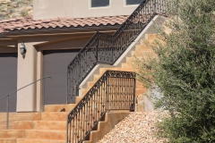 Ornamental iron stair rail
