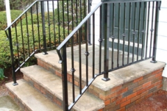Stair railings with collars