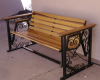 ornamental steel bench