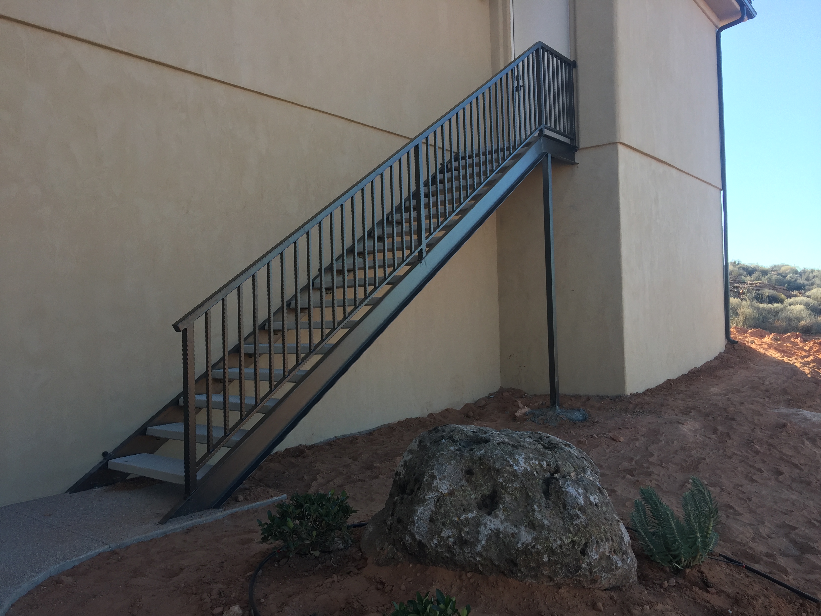 steel and precast concrete stairs